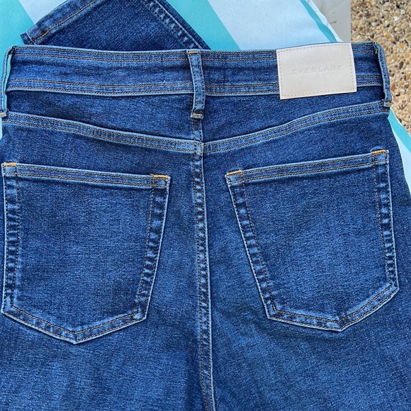New! Everlane The way High Clean Front Skinny Jeans Mid Blue Size 28 - Picture 13 of 14